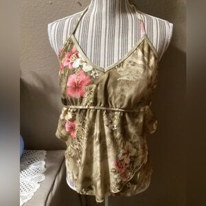 MATERNITY BROWN FLORAL 2 Pieces SWIMSUIT